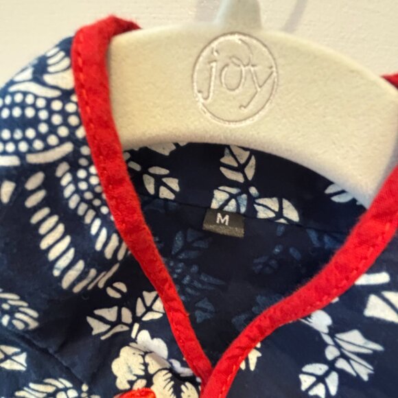 Dark blue and white floral qipao - Picture 3 of 4